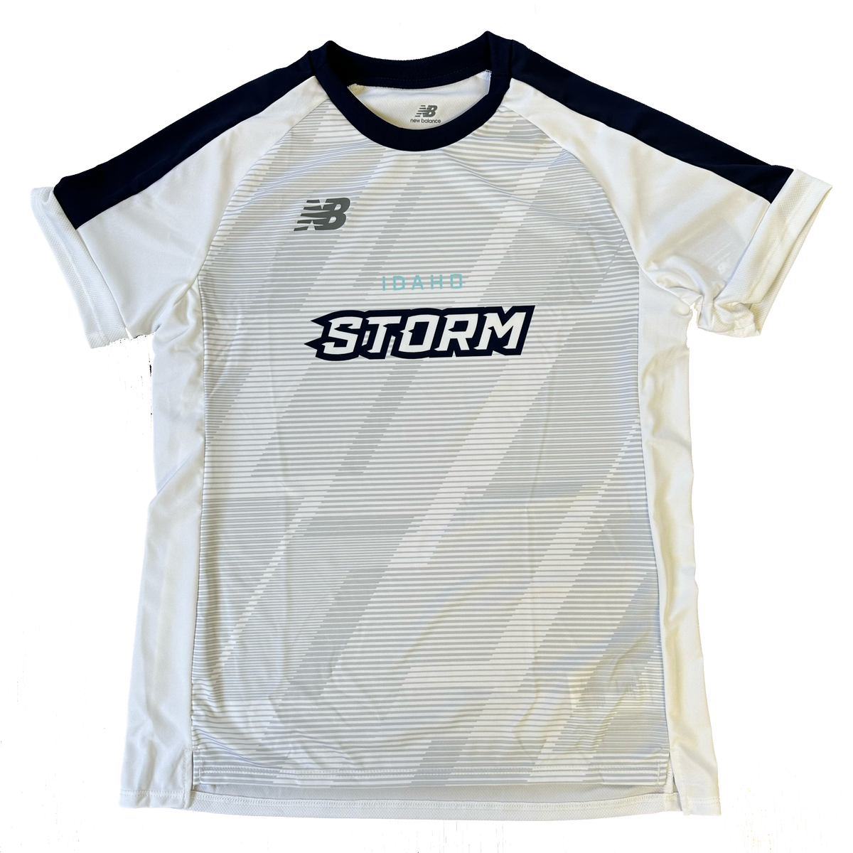New Balance Idaho Storm 2025 White Game Jersey - Youth/Womens/Mens product image 1, provided for visual reference and