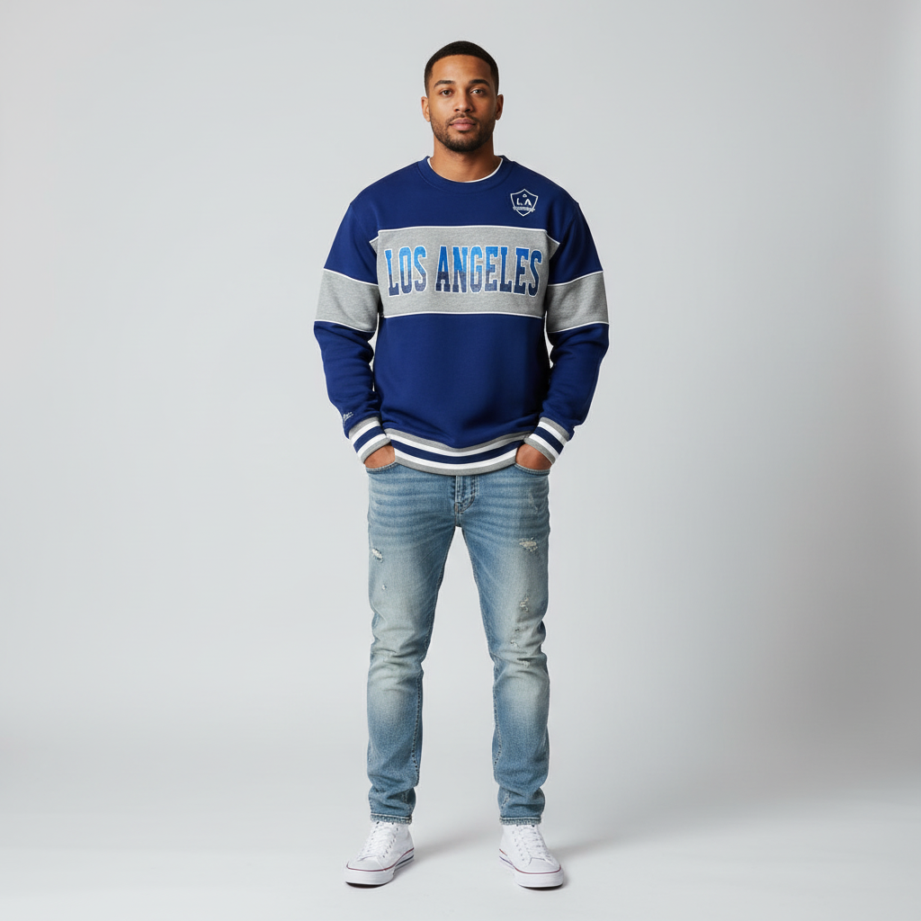 Mitchell and Ness LA Galaxy Crew product image 2, provided for visual reference and product detail review