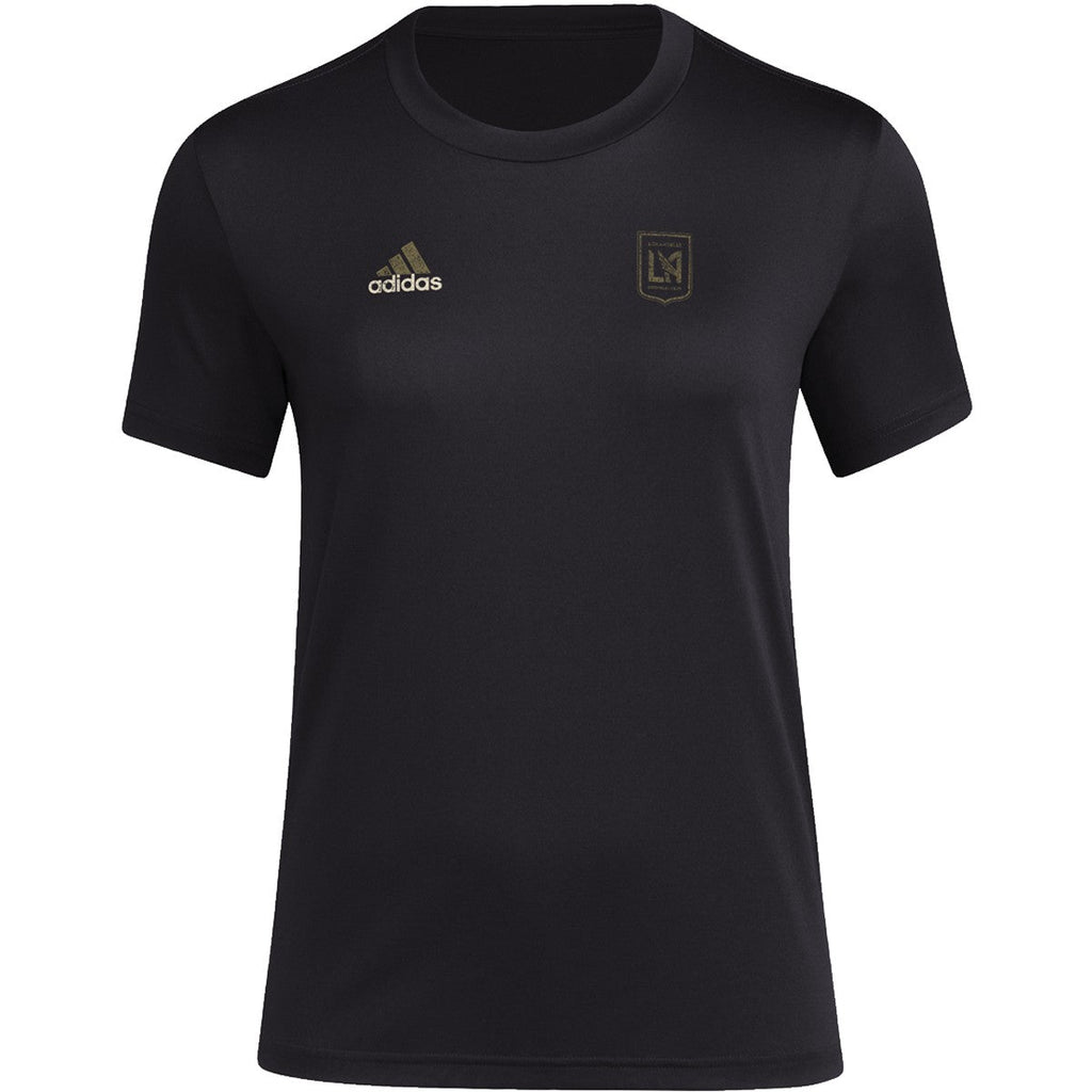 adidas LAFC Pregame Women T-Shirt product image 1, provided for visual reference and product detail review