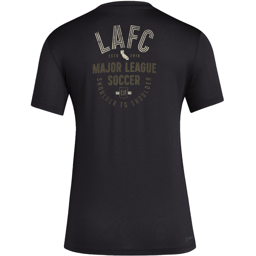 adidas LAFC Pregame Women T-Shirt product image 2, provided for visual reference and product detail review