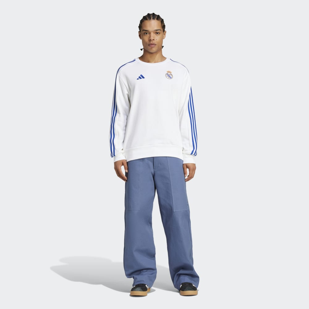 adidas Real Madrid DNA Crew Sweatshirt product image 3, provided for visual reference and product detail review