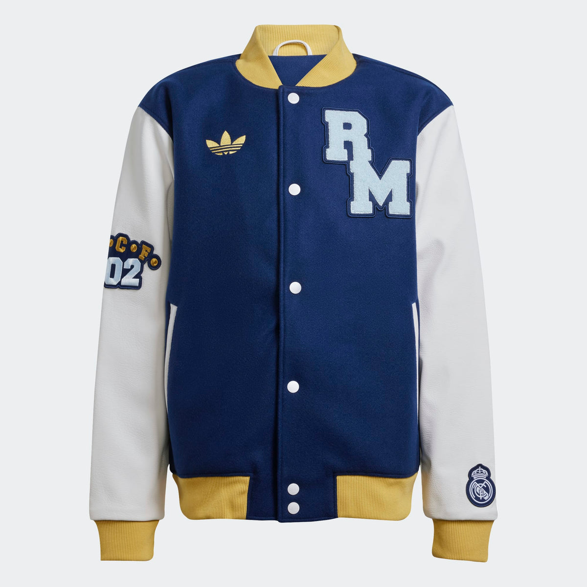 adidas Real Madrid 2025 Varsity Jacket – Unisex product image 1, provided for visual reference and product detail review