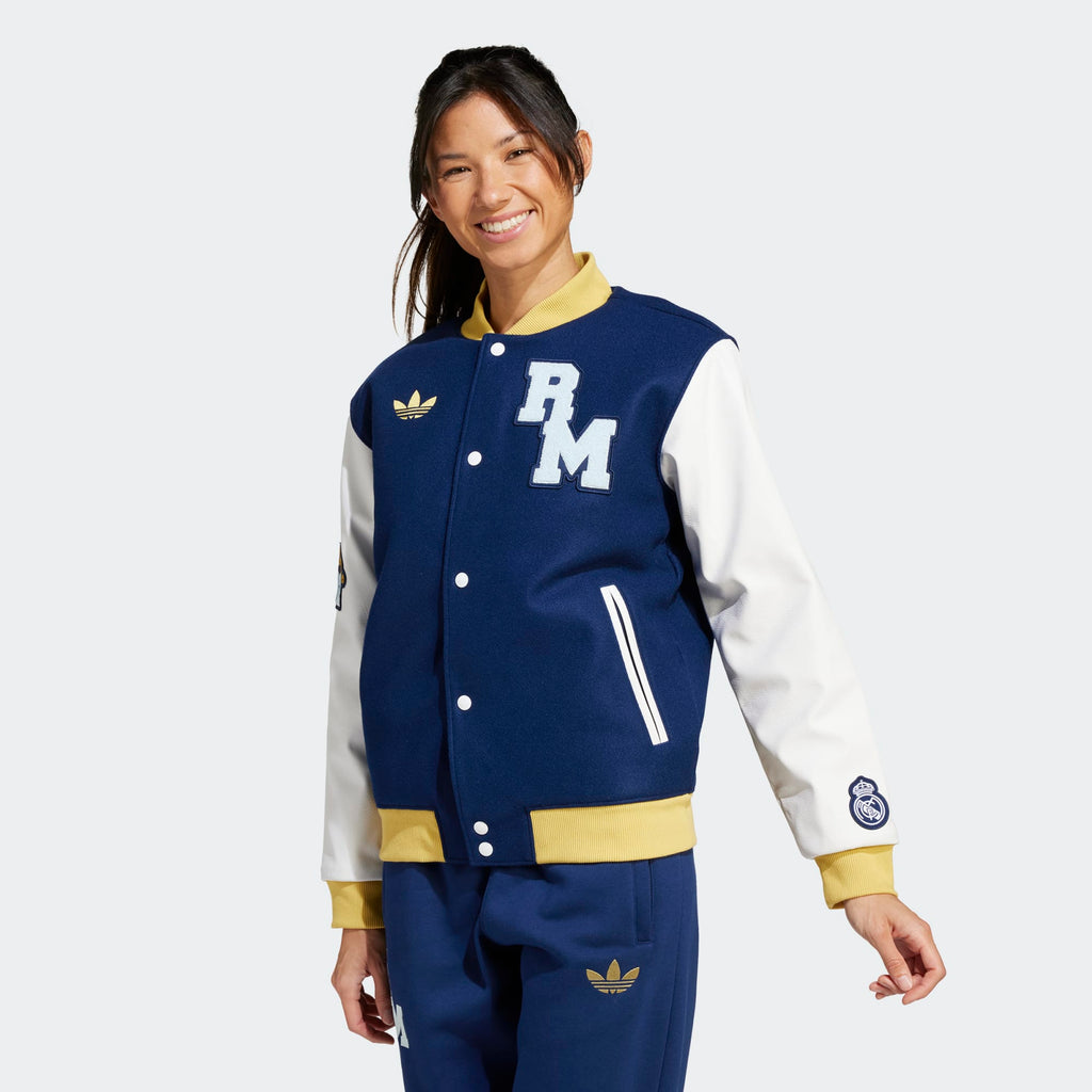 adidas Real Madrid 2025 Varsity Jacket – Unisex product image 2, provided for visual reference and product detail review