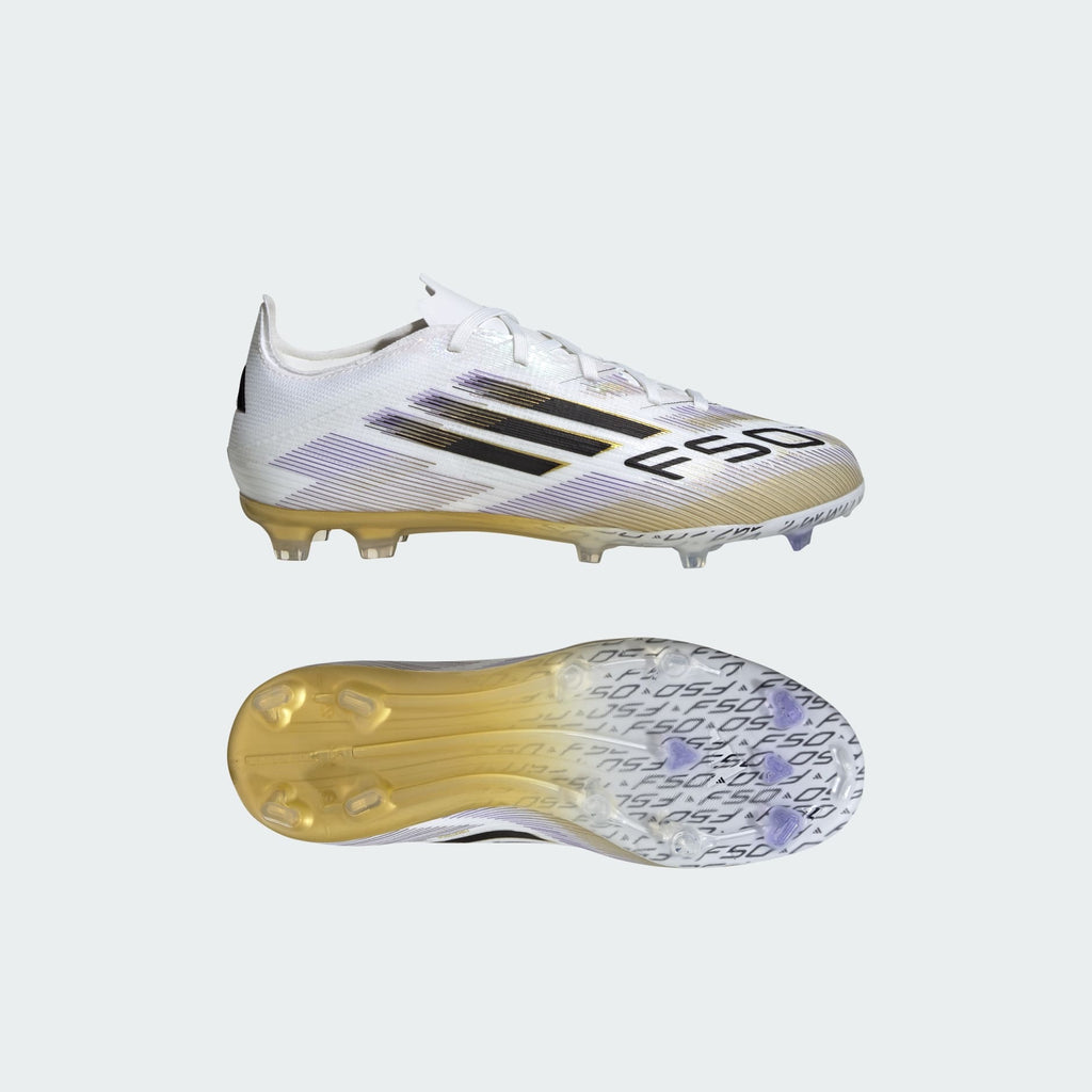 adidas F50 Elite Firm Ground Kids Soccer Cleats product image 2, provided for visual reference and product detail review