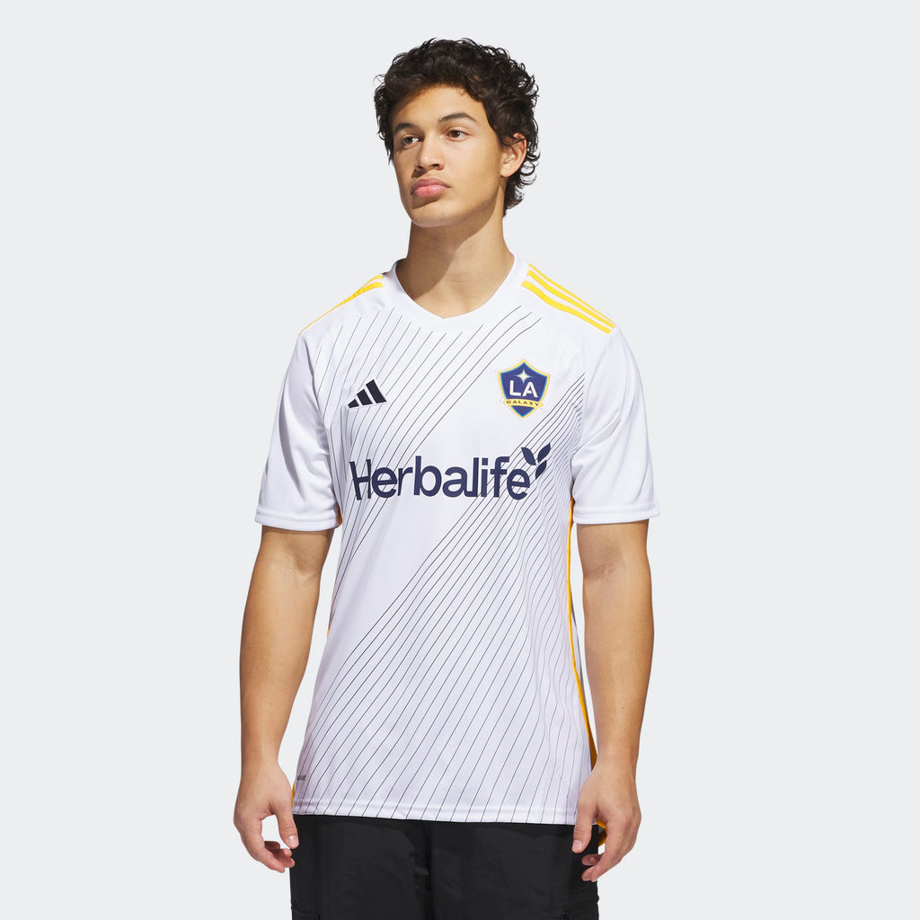 adidas LA Galaxy 24-25 Home Stadium Jersey - Men product image 1, provided for visual reference and product detail review