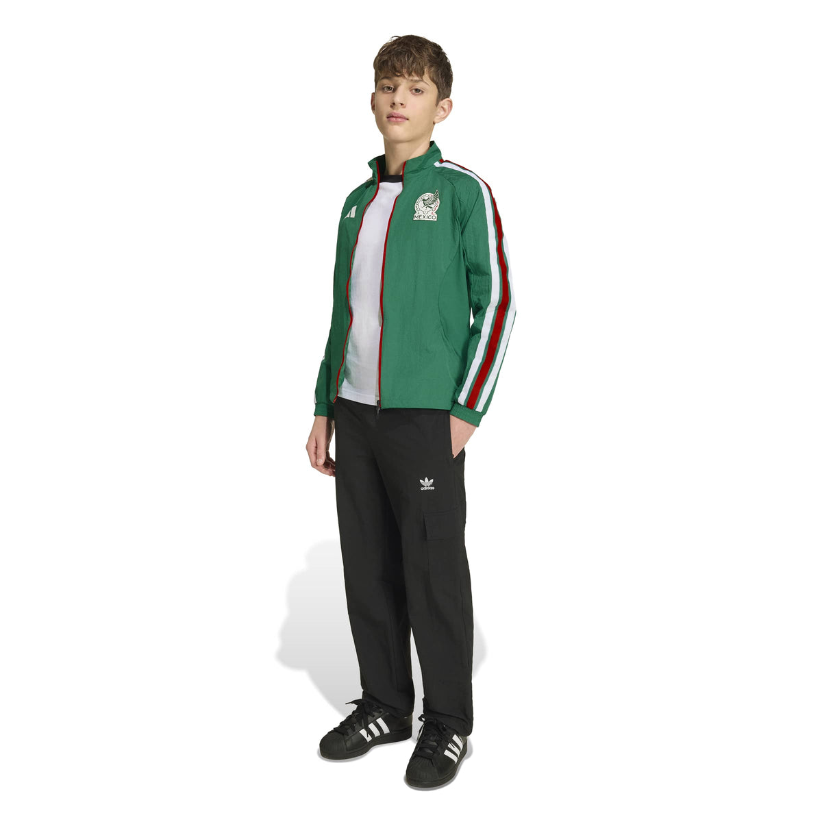 adidas Mexico Home 2026 Anthem Jacket Kids product image 2, provided for visual reference and product detail review
