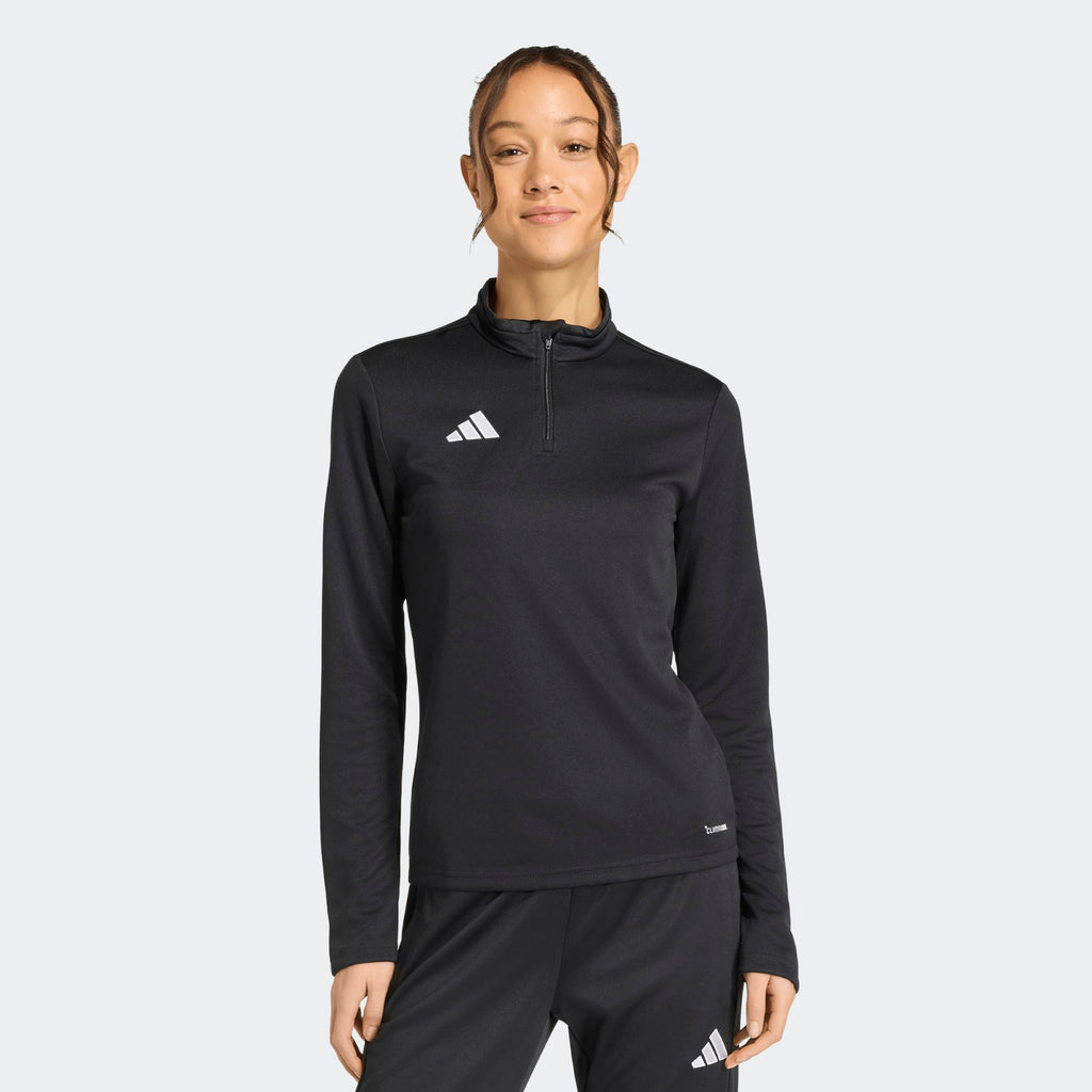 adidas Entrada 26 1/4 Zip Training Top Black product image 1, provided for visual reference and product detail review