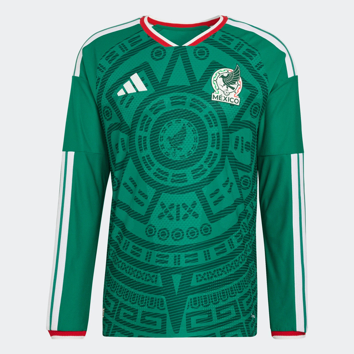 adidas Mexico 26 Men Home Authentic Long Sleeve Jersey product image 1, provided for visual reference and product detail