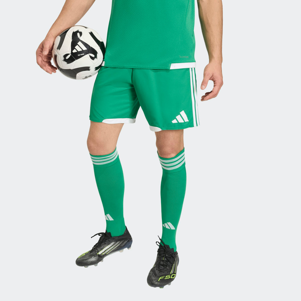 adidas Tiro 26 League Soccer Short Green/White Men product image 2, provided for visual reference and product detail review