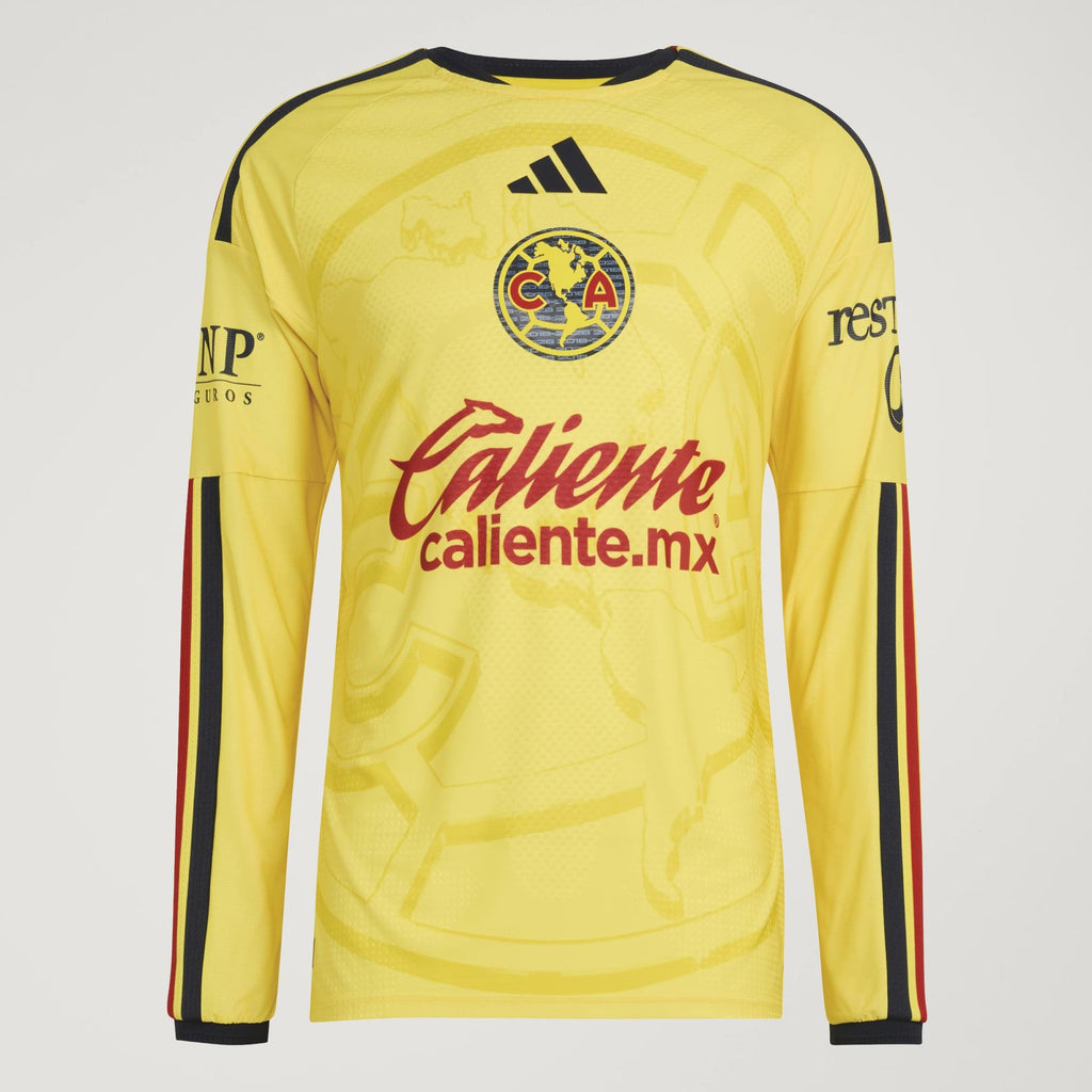 adidas CLUB AMERICA 26/27 HOME AUTHENTIC LONG SLEEVE JERSEY product image 1, provided for visual reference and product