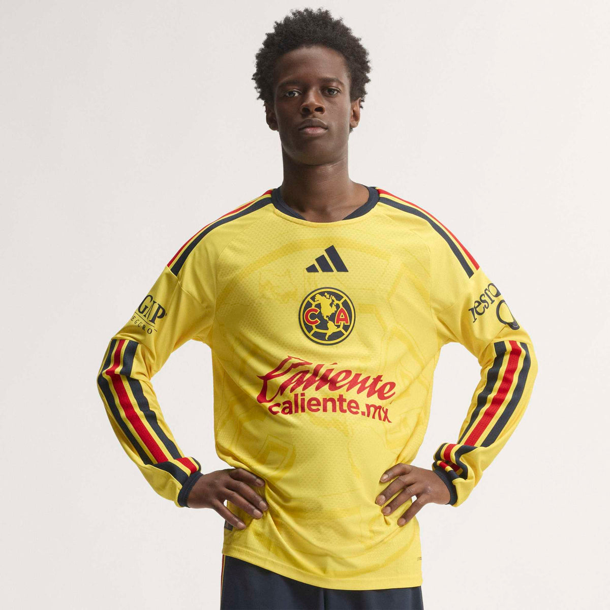 adidas CLUB AMERICA 26/27 HOME AUTHENTIC LONG SLEEVE JERSEY product image 4, provided for visual reference and product