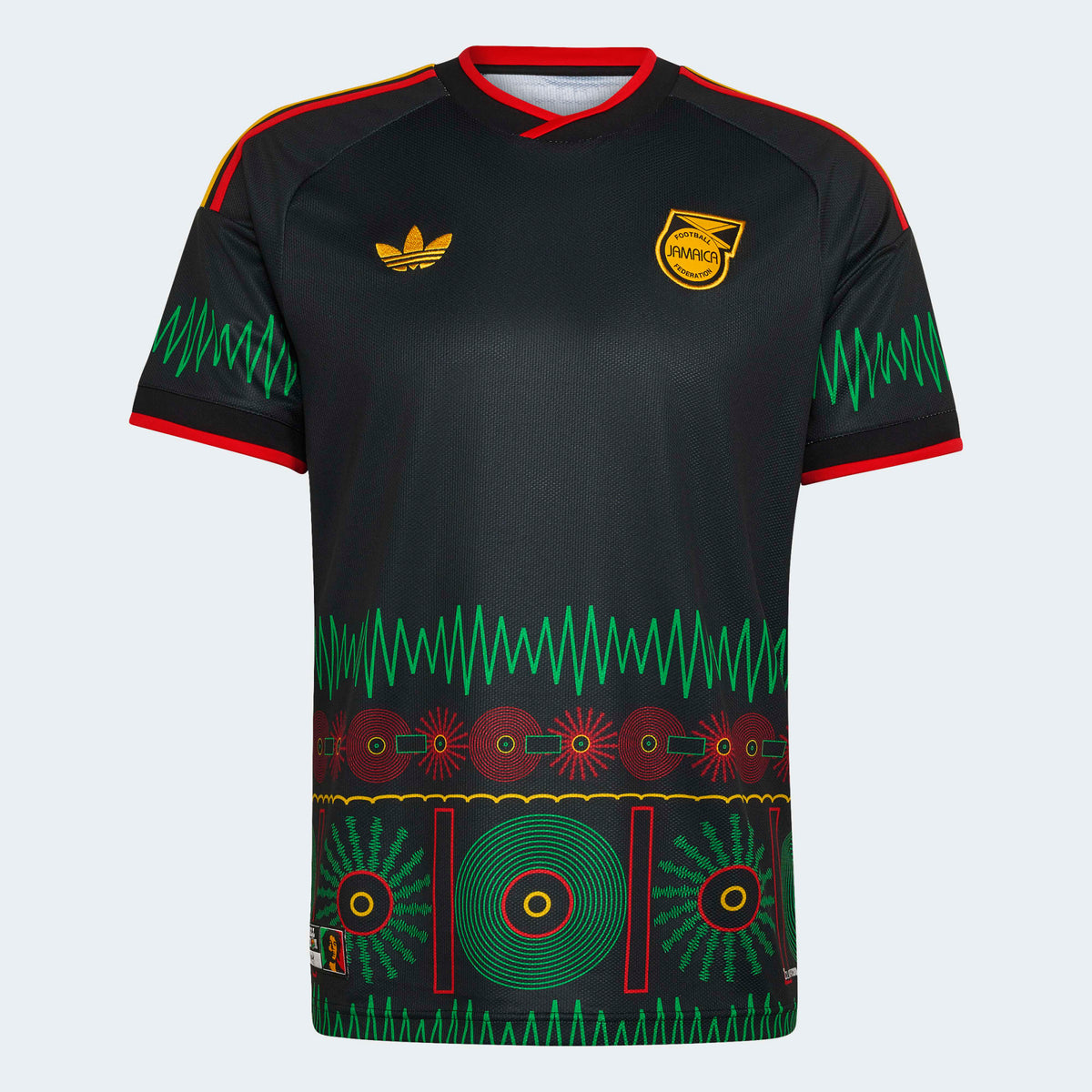adidas Jamaica 26 x Bob Marley Away Men Stadium Jersey product image 1, provided for visual reference and product detail