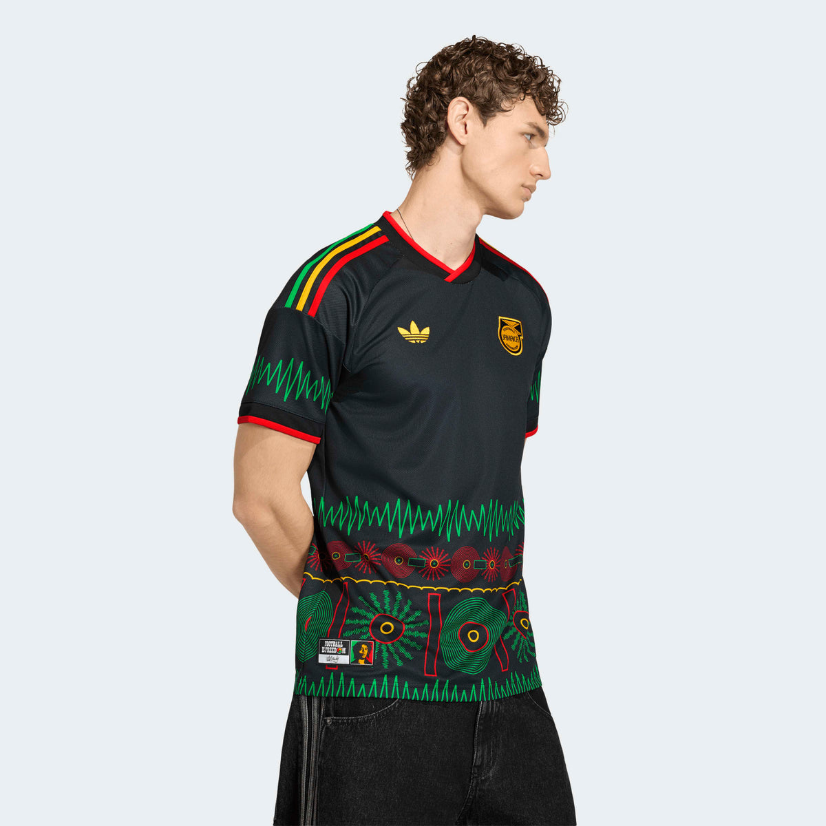 adidas Jamaica 26 x Bob Marley Away Men Stadium Jersey product image 3, provided for visual reference and product detail