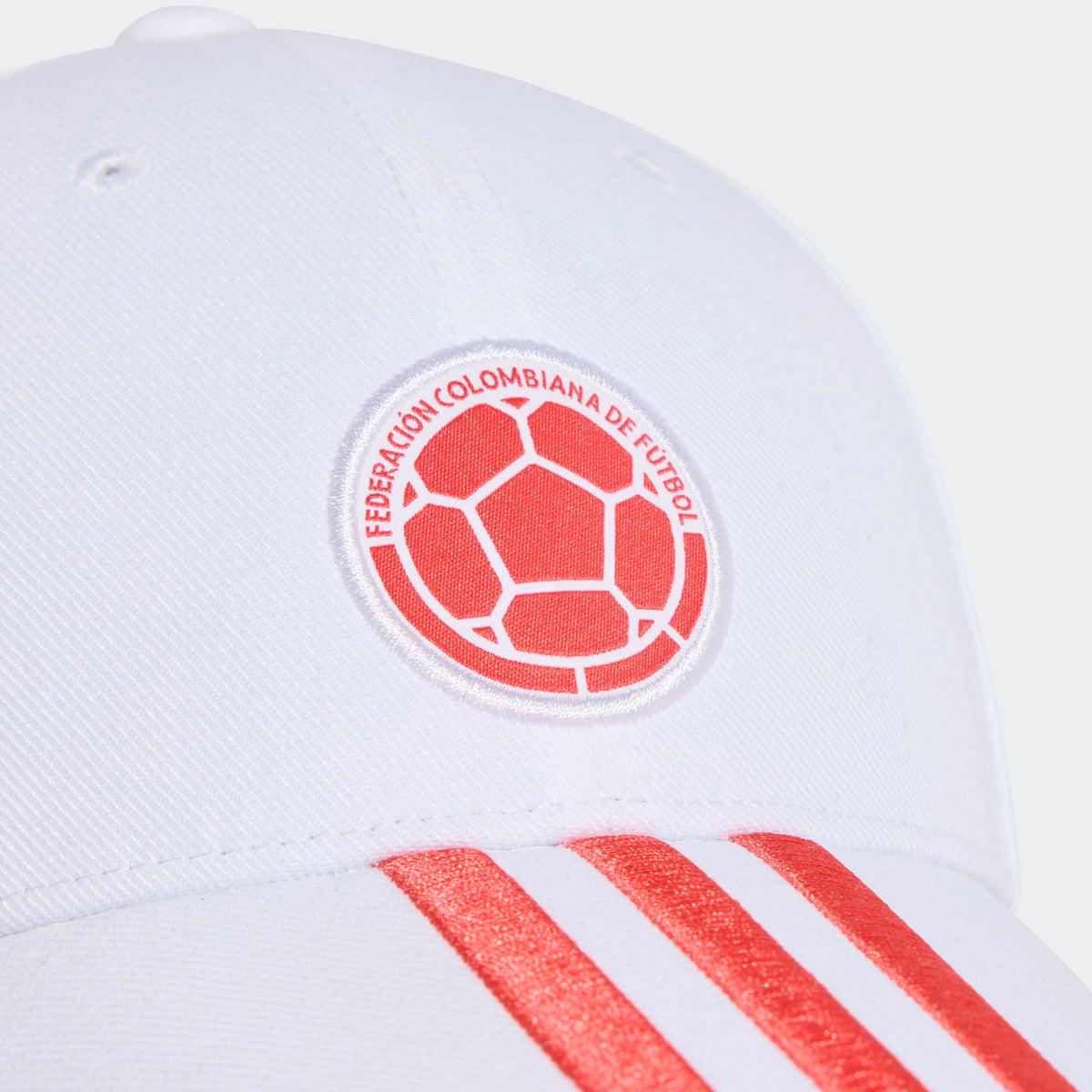 adidas Colombia Soccer Cap - White product image 3, provided for visual reference and product detail review