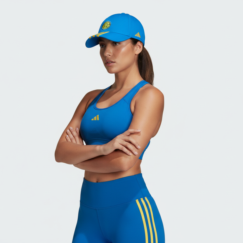 adidas Colombia Soccer Cap - Blue product image 5, provided for visual reference and product detail review