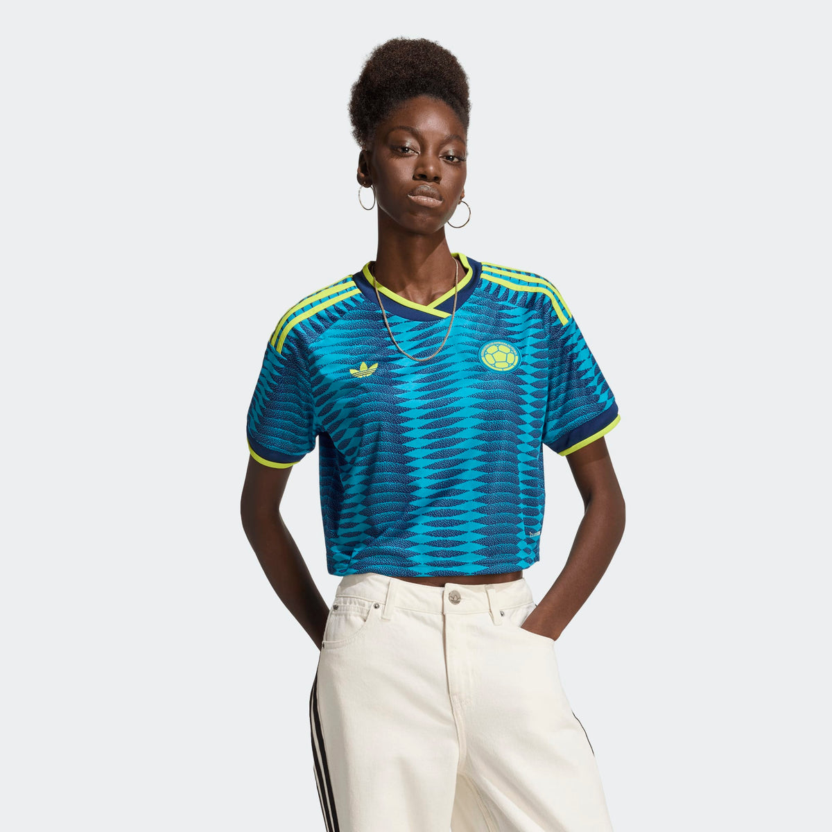 adidas Colombia 26 Away Women Cropped Jersey product image 1, provided for visual reference and product detail review