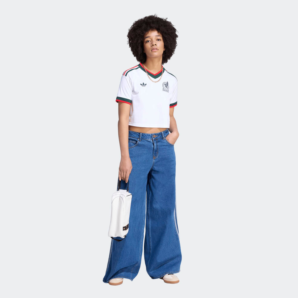 adidas Mexico 26 Away Cropped Women Jersey product image 3, provided for visual reference and product detail review