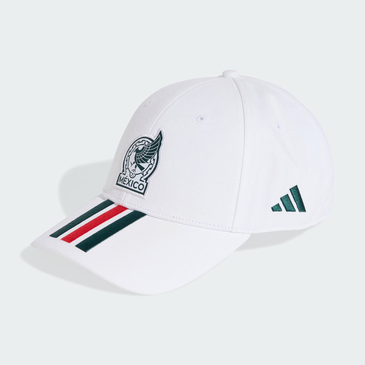 adidas Mexico 3 Stripe Cap - White product image 1, provided for visual reference and product detail review