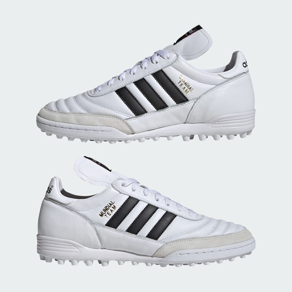 Adidas Mundial Team Turf Soccer Shoes - White/Black product image 8, provided for visual reference and product detail review