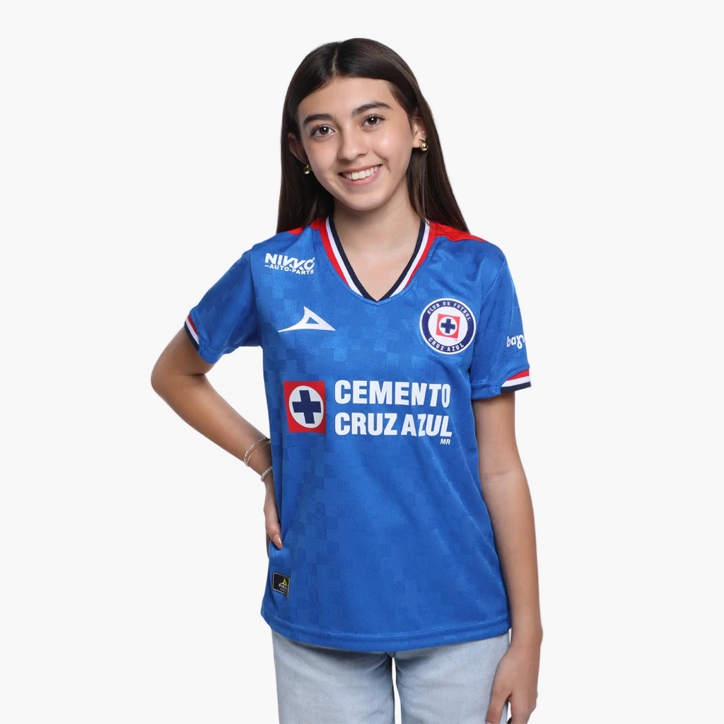 Pirma Cruz Azul Kids Home Jersey 25/26 product image 1, provided for visual reference and product detail review