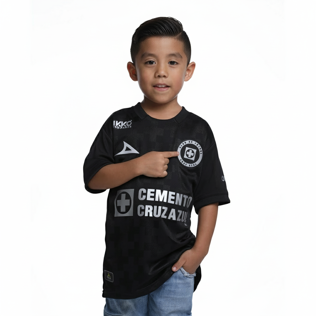 Pirma Cruz Azul Kids Third Jersey 25/26 product image 4, provided for visual reference and product detail review