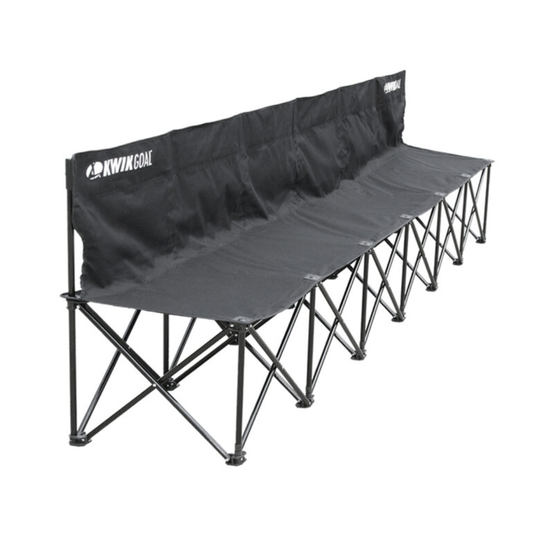Kwikgoal 6-SEAT KWIK Soccer Bench - Black product image 1, provided for visual reference and product detail review