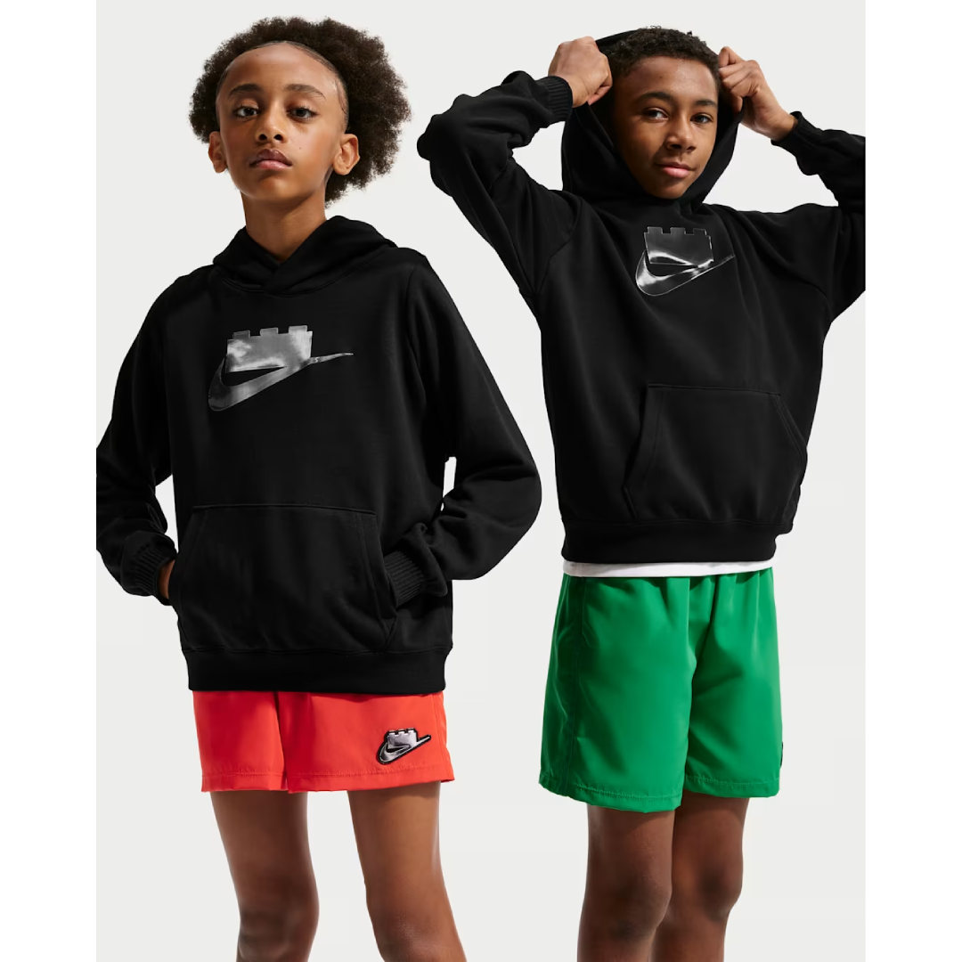 Nike x LEGO® Collection Big Kids' Hoodie product image 1, provided for visual reference and product detail review