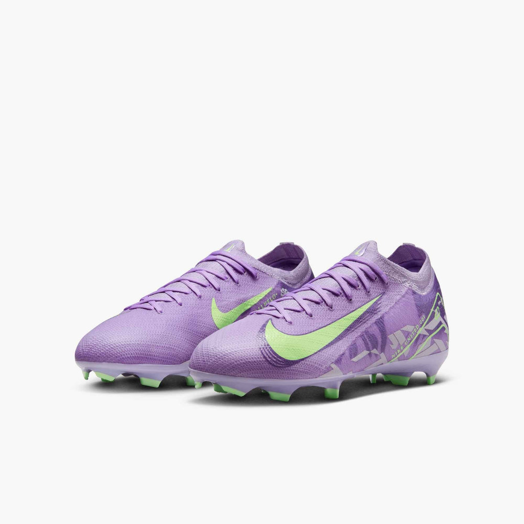 Nike United Jr. Mercurial Vapor 16 Pro FG Kids' Soccer Cleats – Purple Agate/Barely Volt product image 6, provided for