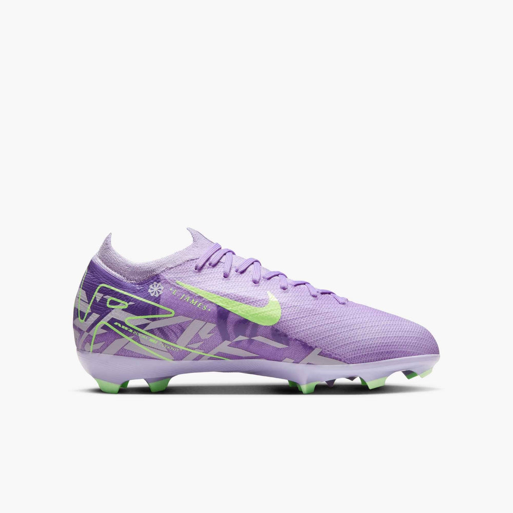 Nike United Jr. Mercurial Vapor 16 Pro FG Kids' Soccer Cleats – Purple Agate/Barely Volt product image 4, provided for