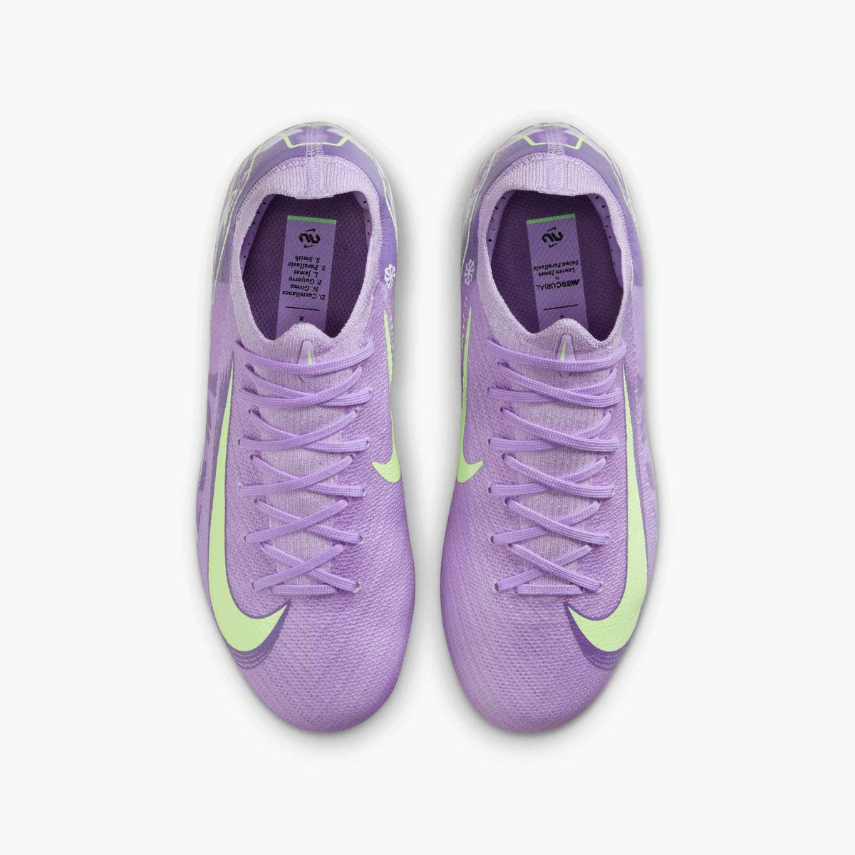 Nike United Jr. Mercurial Vapor 16 Pro FG Kids' Soccer Cleats – Purple Agate/Barely Volt product image 7, provided for