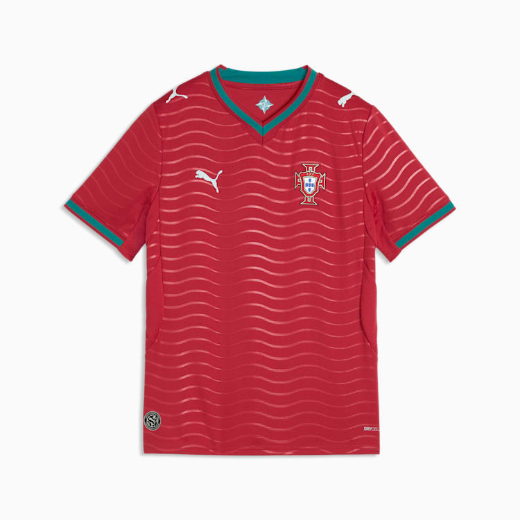 Puma Portugal 26 Kids' Home Stadium Jersey product image 3, provided for visual reference and product detail review
