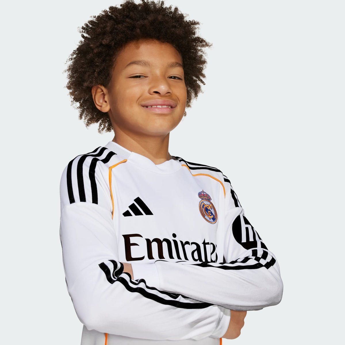 adidas Real Madrid 25/26 Long Sleeve Home Jersey Kids product image 6, provided for visual reference and product detail