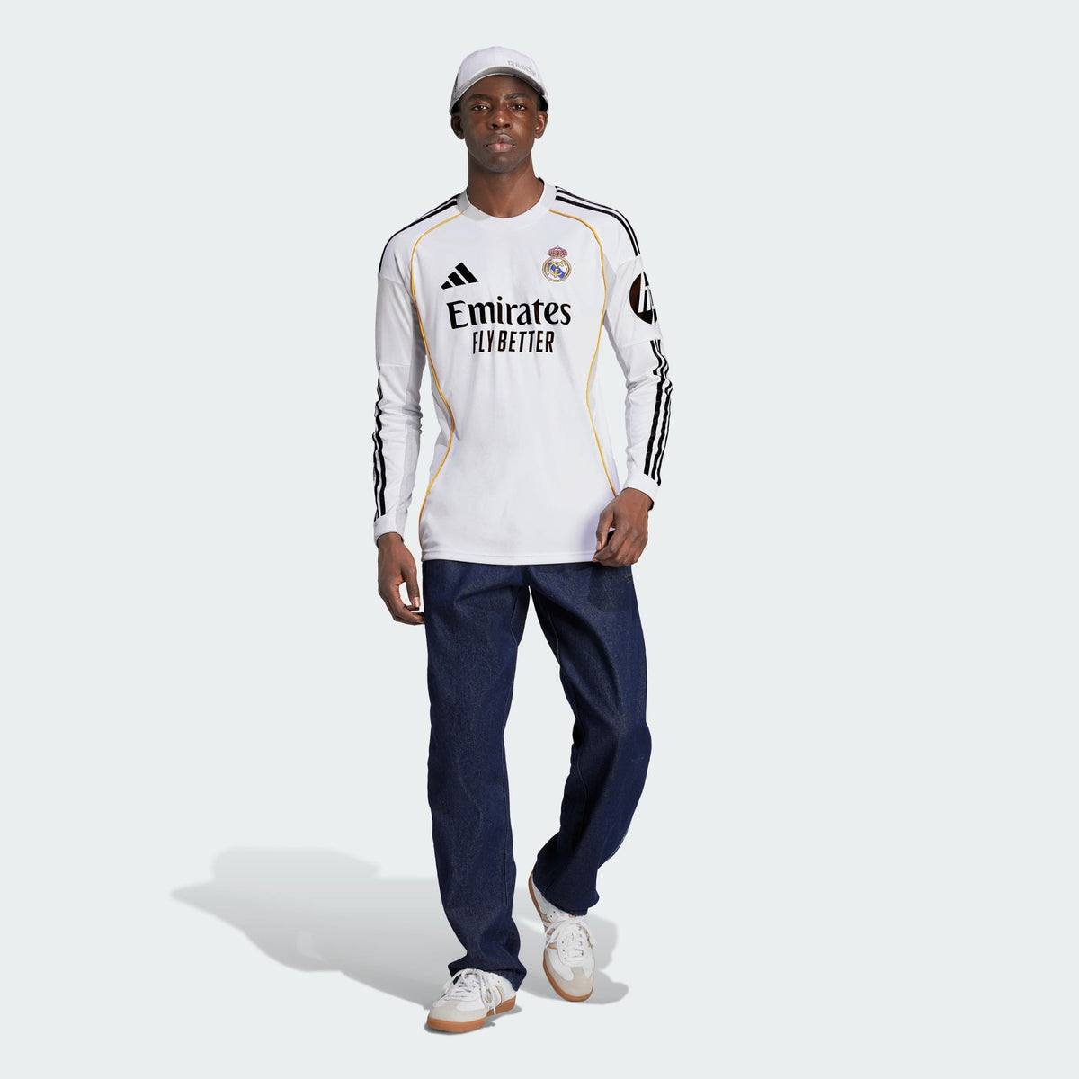 adidas Real Madrid 25/26 Long Sleeve Home Jersey product image 3, provided for visual reference and product detail review