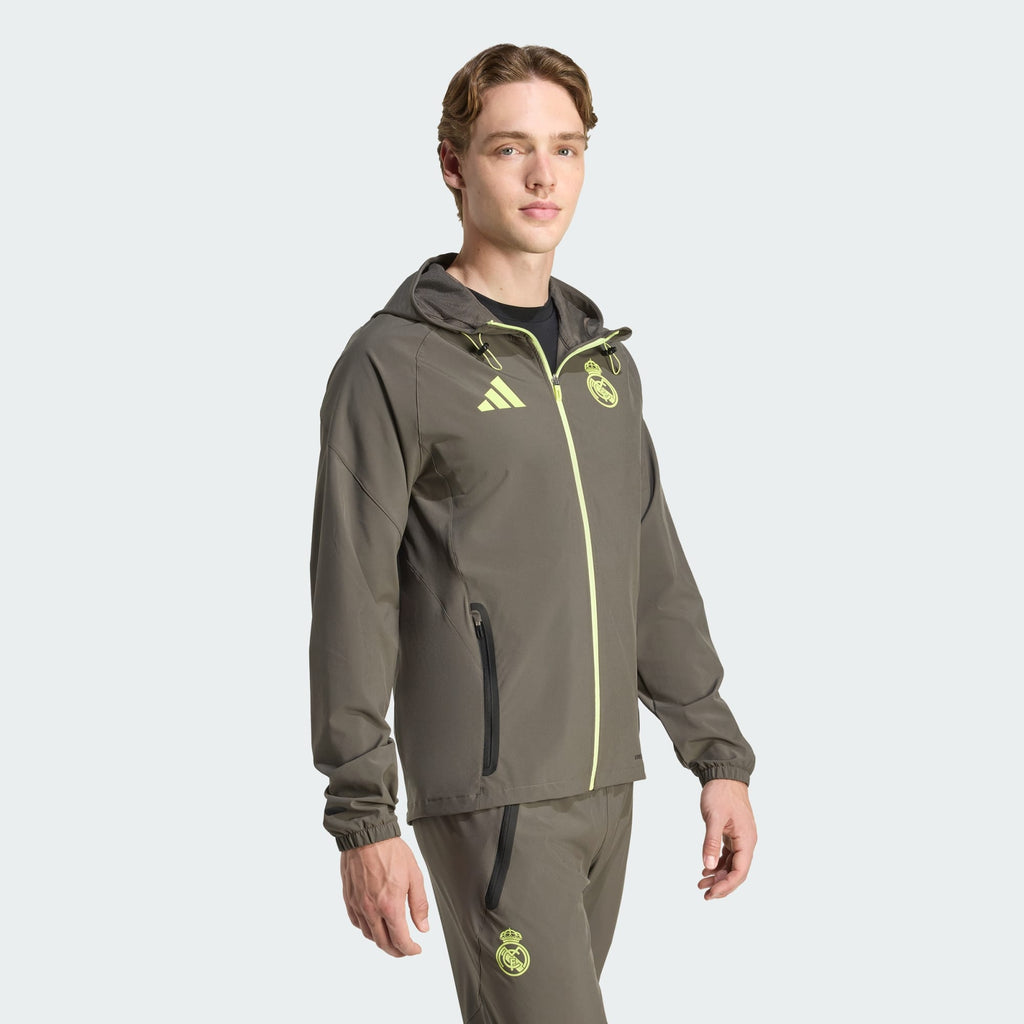 Real Madrid Tiro 25 Competition Vis Tech Travel Jacket product image 3, provided for visual reference and product detail