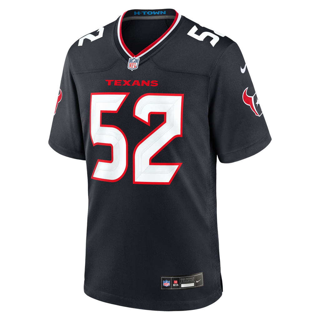 Houston Texans Xavier Thomas Nike Navy Team Game Jersey product image 2