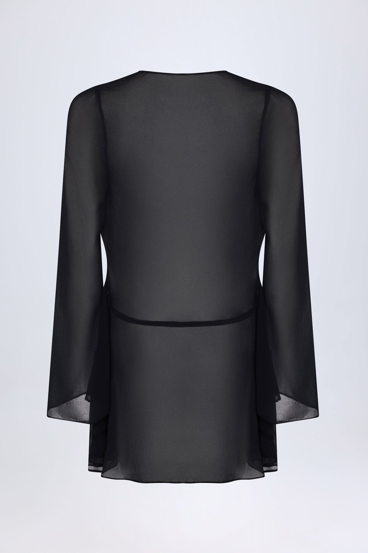 Cowl Neck Mini Dress in Black