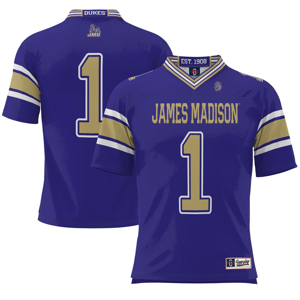 #1 James Madison Dukes Endzone Football Jersey - Purple product image 2