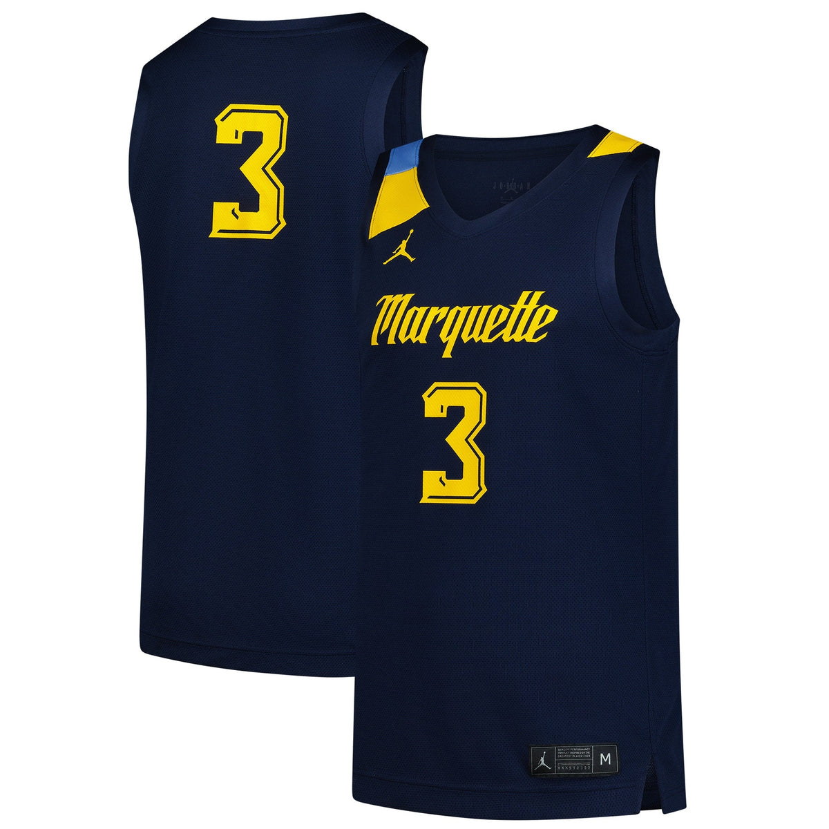 #3 Marquette Golden Eagles Replica Basketball Jersey - Navy product image 2