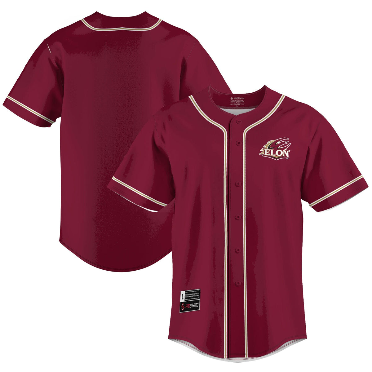 Elon Phoenix Lightweight Baseball Jersey - Maroon product image 2