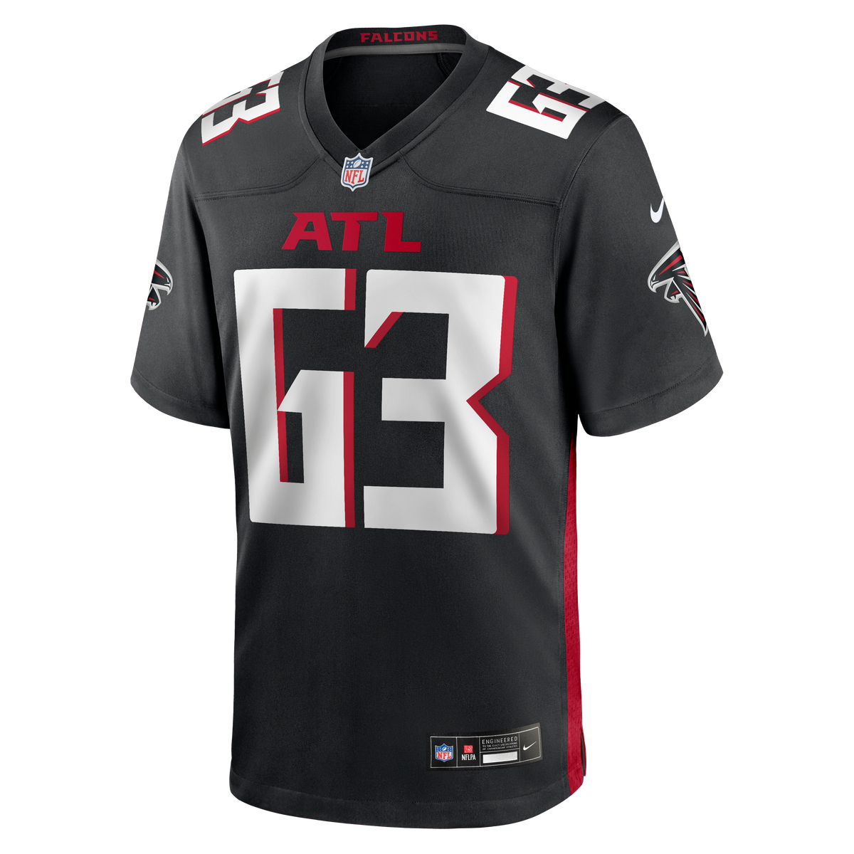 Atlanta Falcons Chris Lindstrom Nike Black Game Jersey product image 2