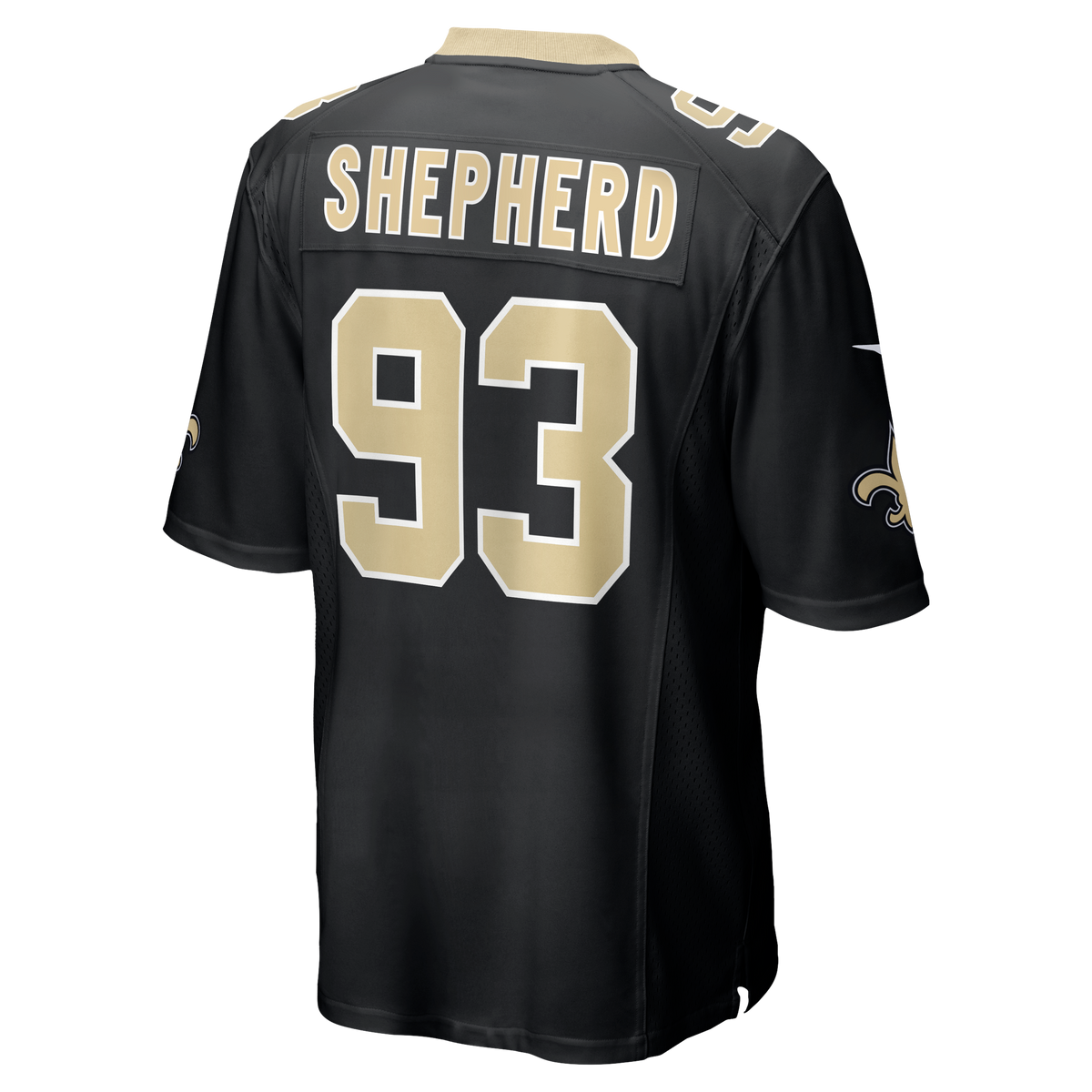 New Orleans Saints Nathan Shepherd Nike Black Game Jersey product image 3