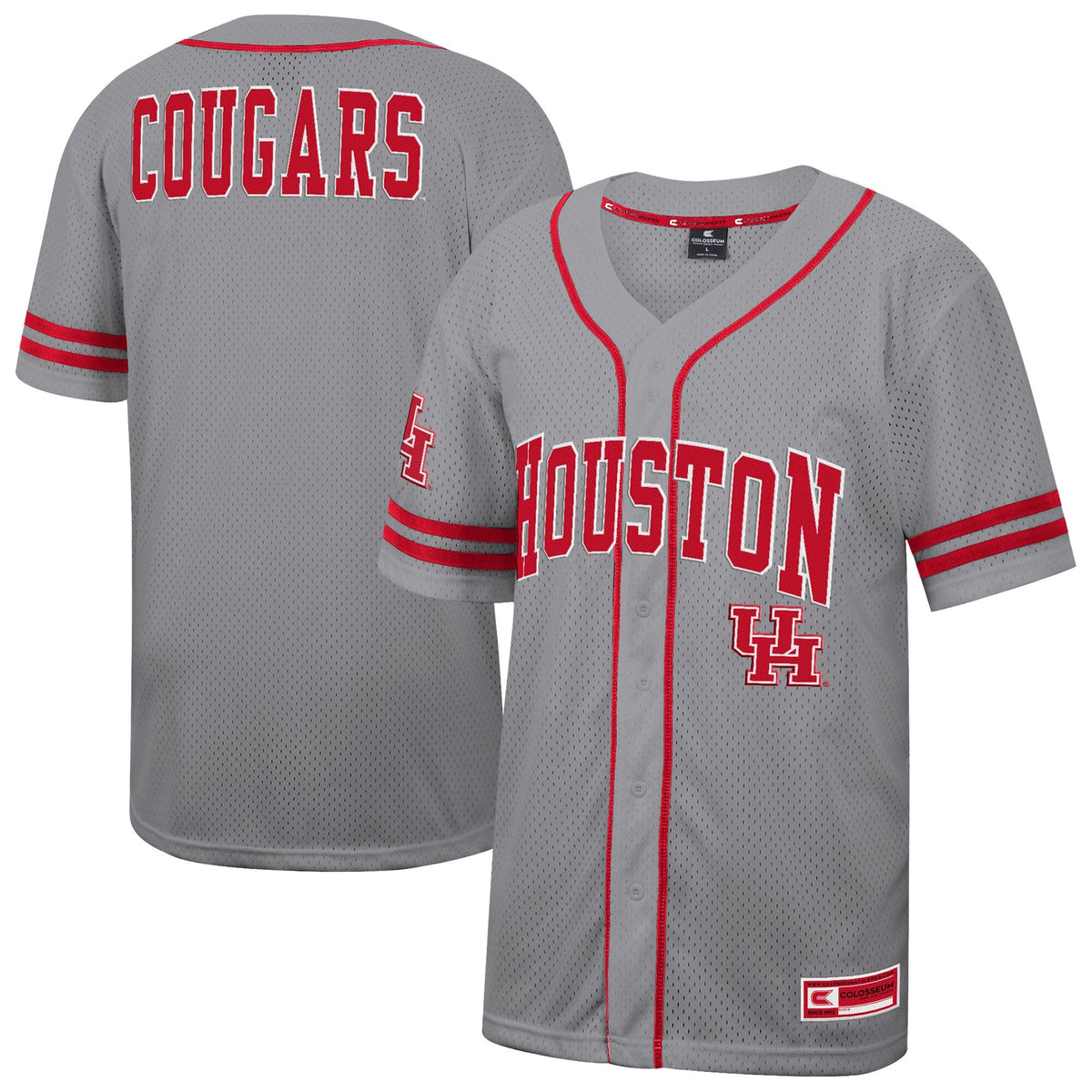 Houston Cougars Free Spirited Baseball Jersey - Gray product image 2