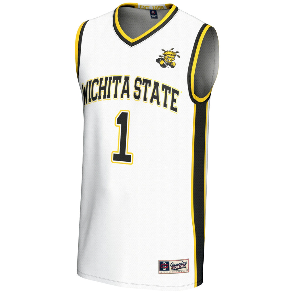 Wichita State Shockers #1 Basketball Jersey - White product image 3