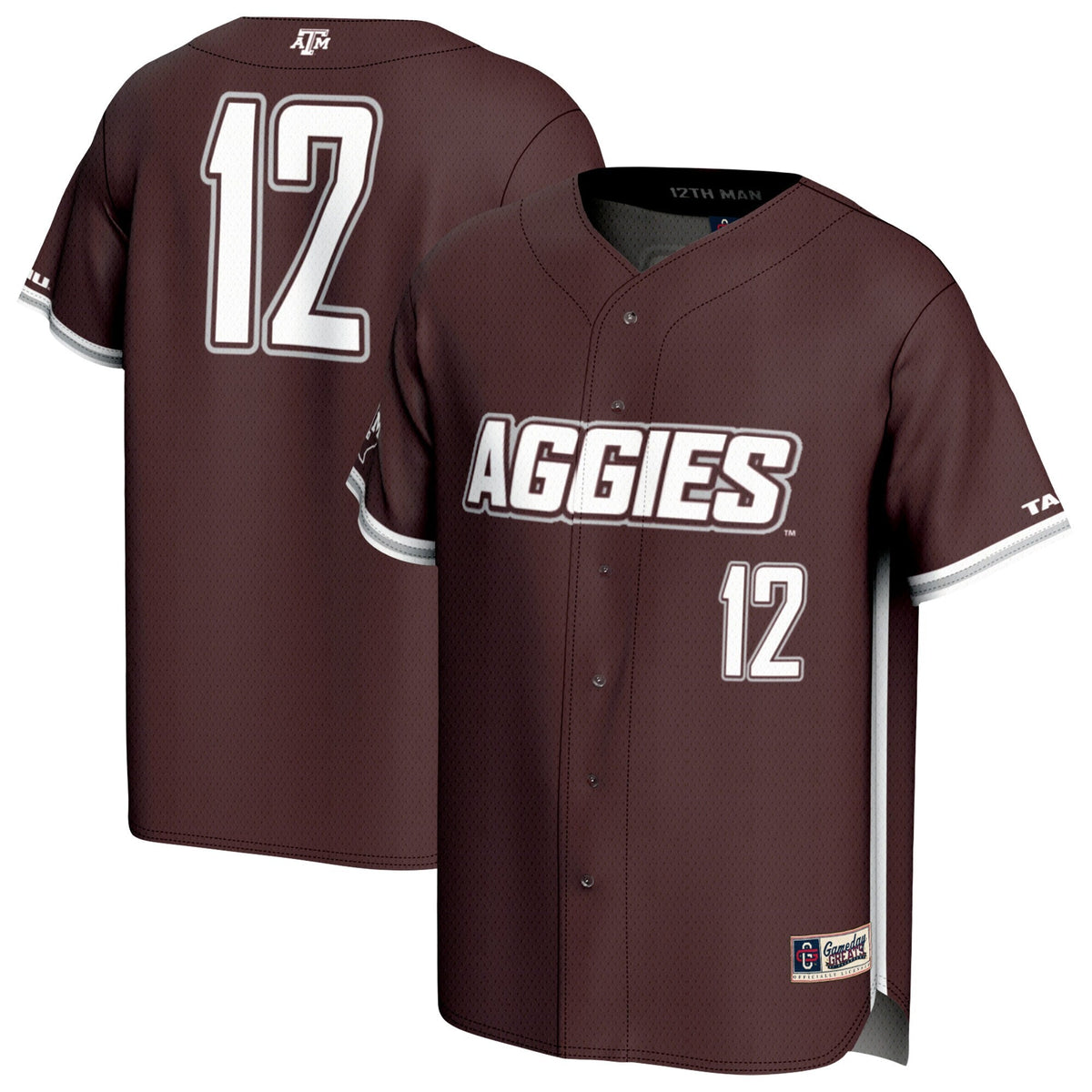 Texas A&M Aggies Lightweight Baseball Jersey - Maroon product image 1