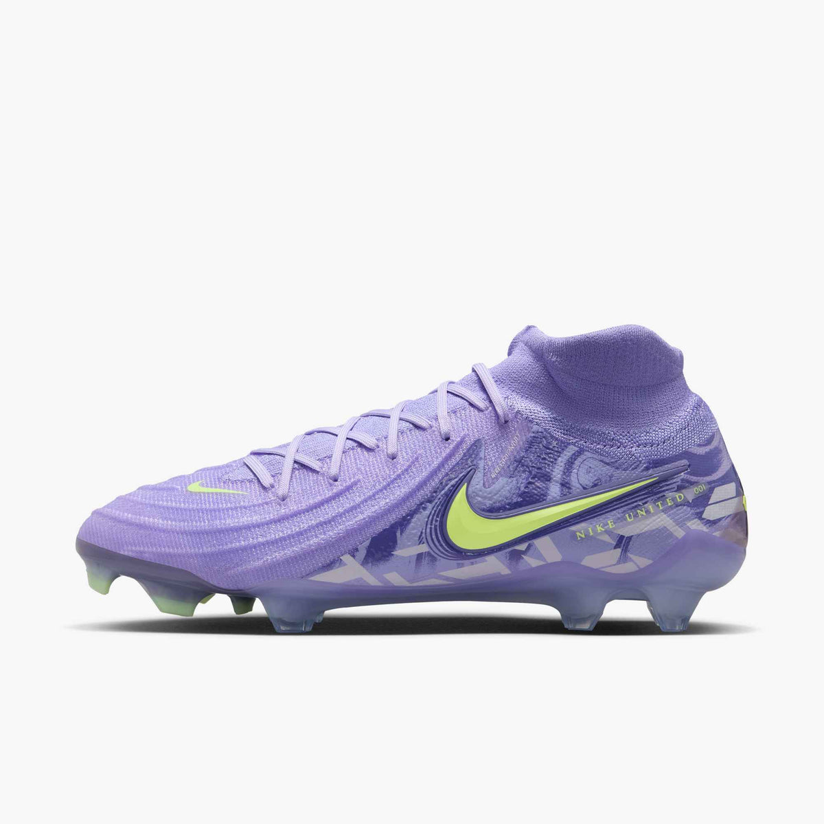Nike United Phantom Luna 2 Elite FG High-Top Soccer Cleats product image 1, provided for visual reference and product detail