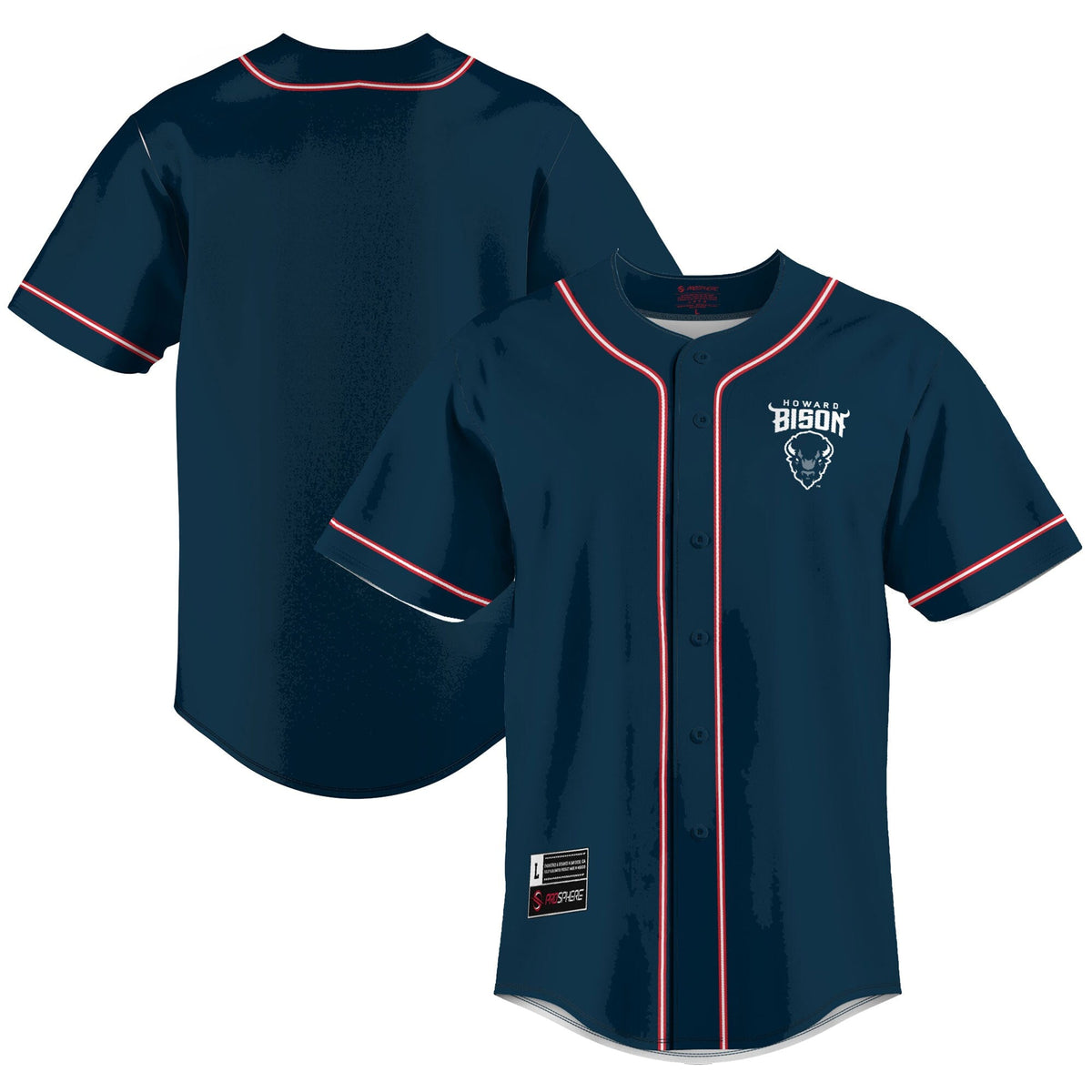 Howard Bison Lightweight Baseball Jersey - Blue product image 1