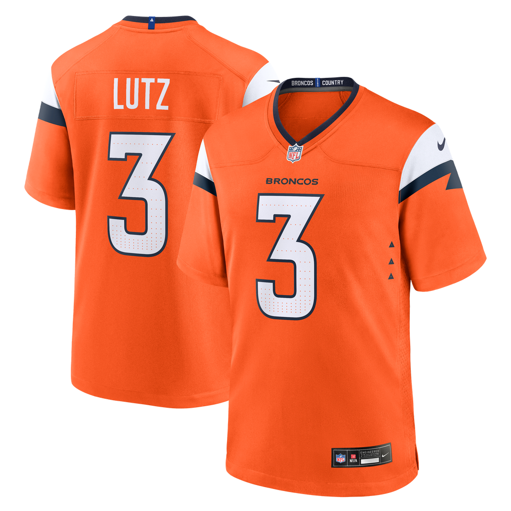Denver Broncos Wil Lutz Nike Orange Team Game Jersey product image 1