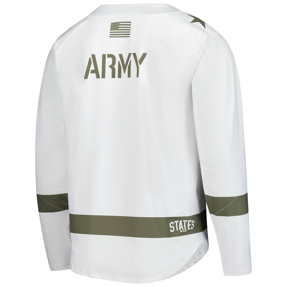 White/Olive Army Black Knights Replica Hockey Jersey product image 4