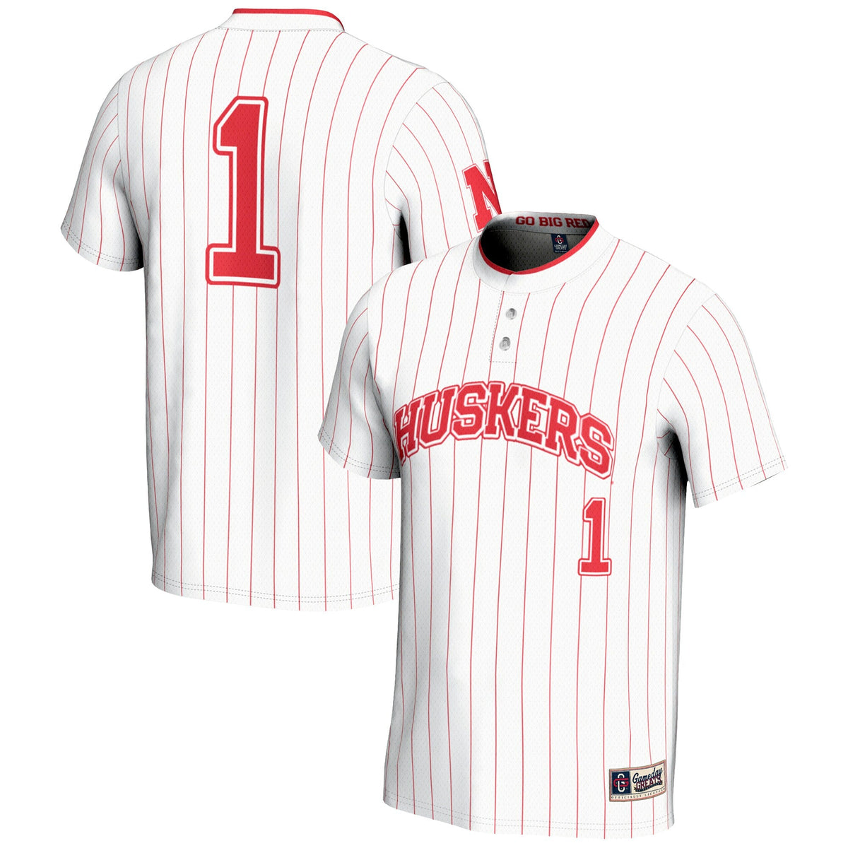 #1 Nebraska Huskers Lightweight Softball Jersey - White product image 1
