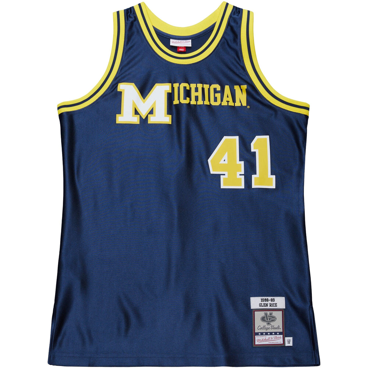 Glen Rice Navy Michigan Wolverines 1988/89 Authentic Jersey product image 3